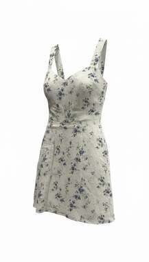 Reformation Miso Linen Mini Dress in Madeline Blue Floral